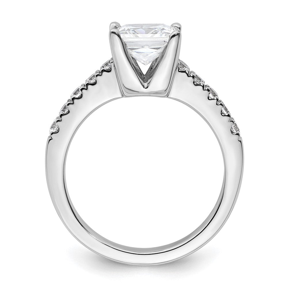 14K White Gold Simulated Diamond Engagement Ring