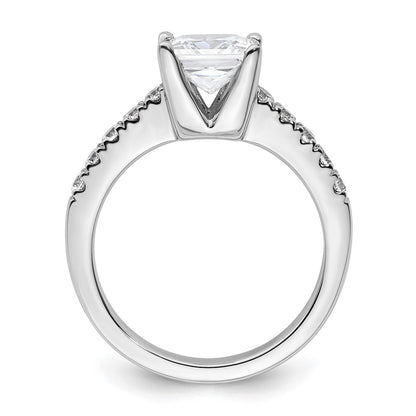 14K White Gold Simulated Diamond Engagement Ring