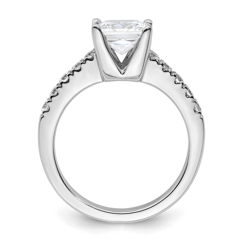 14K White Gold Simulated Diamond Engagement Ring