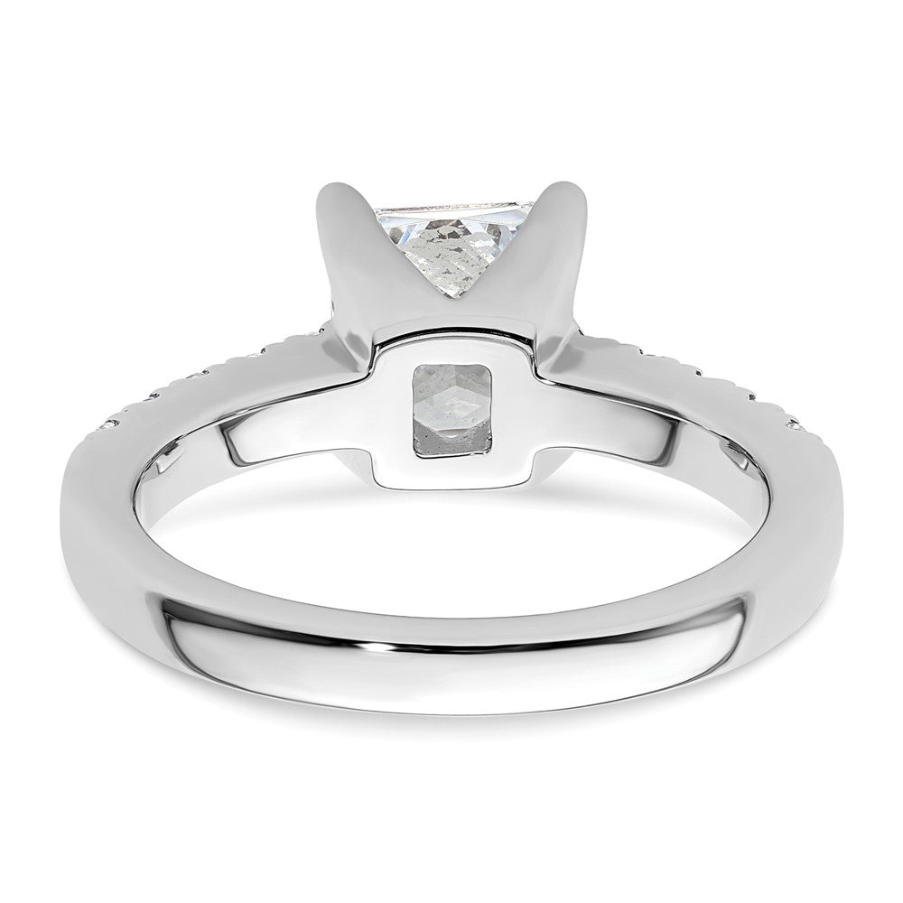 14K White Gold Simulated Diamond Engagement Ring