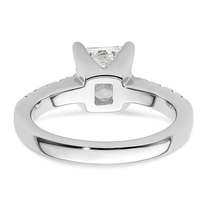 14K White Gold Simulated Diamond Engagement Ring