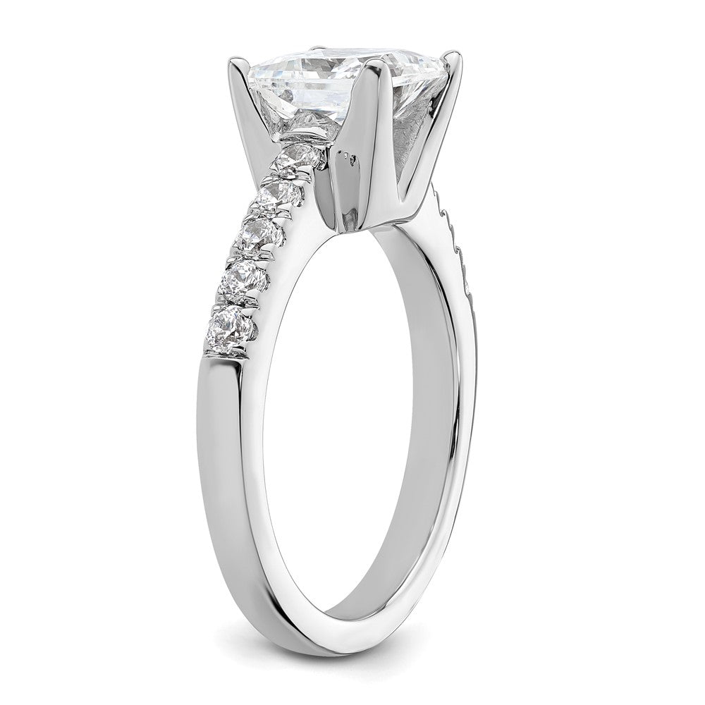 14K White Gold Simulated Diamond Engagement Ring