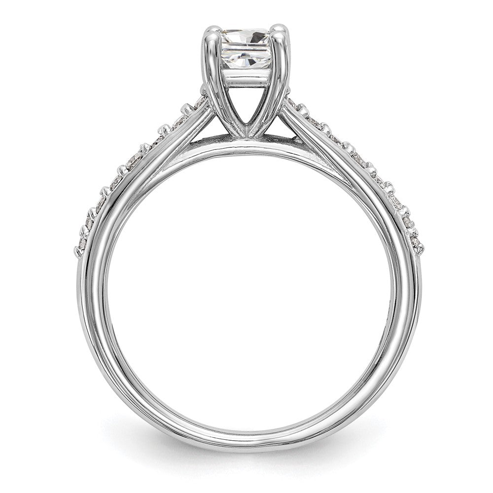 14K White Gold Simulated Diamond Engagement Ring