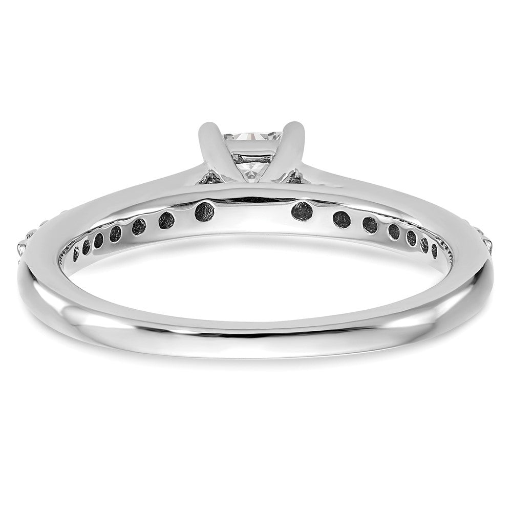 14K White Gold Simulated Diamond Engagement Ring