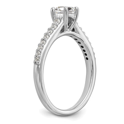 14K White Gold Simulated Diamond Engagement Ring