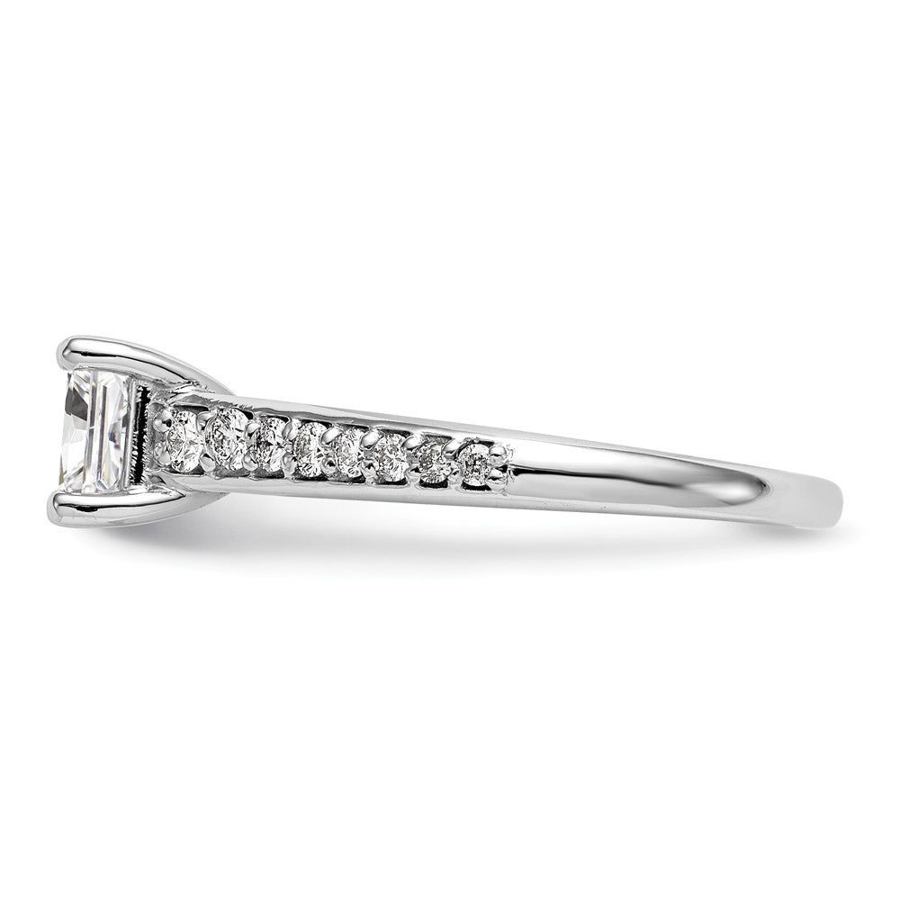 14K White Gold Simulated Diamond Engagement Ring