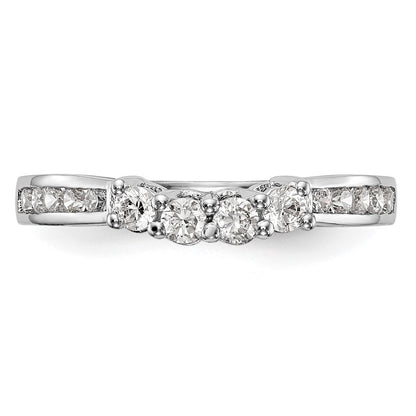 14k White Gold Real Diamond Wedding Band