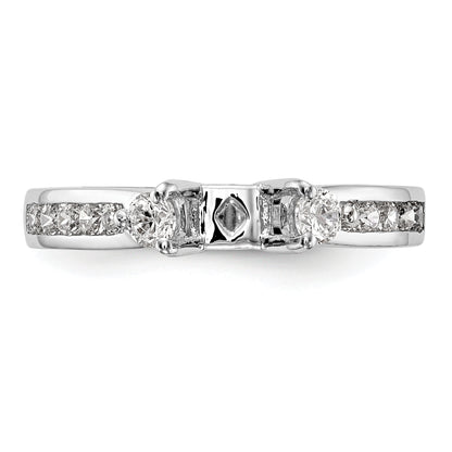 14k White Gold 1/2 Ct. Lab Grown Diamond VS/SI+ G+ Peg Set Engagement Ring