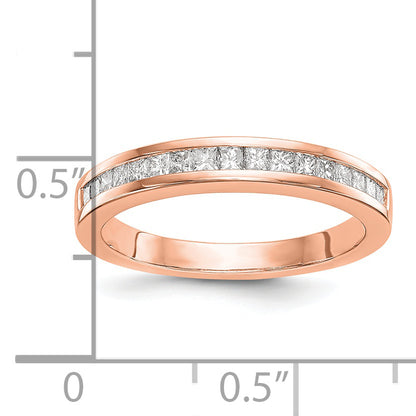 14K Rose Gold Diamond Wedding Band