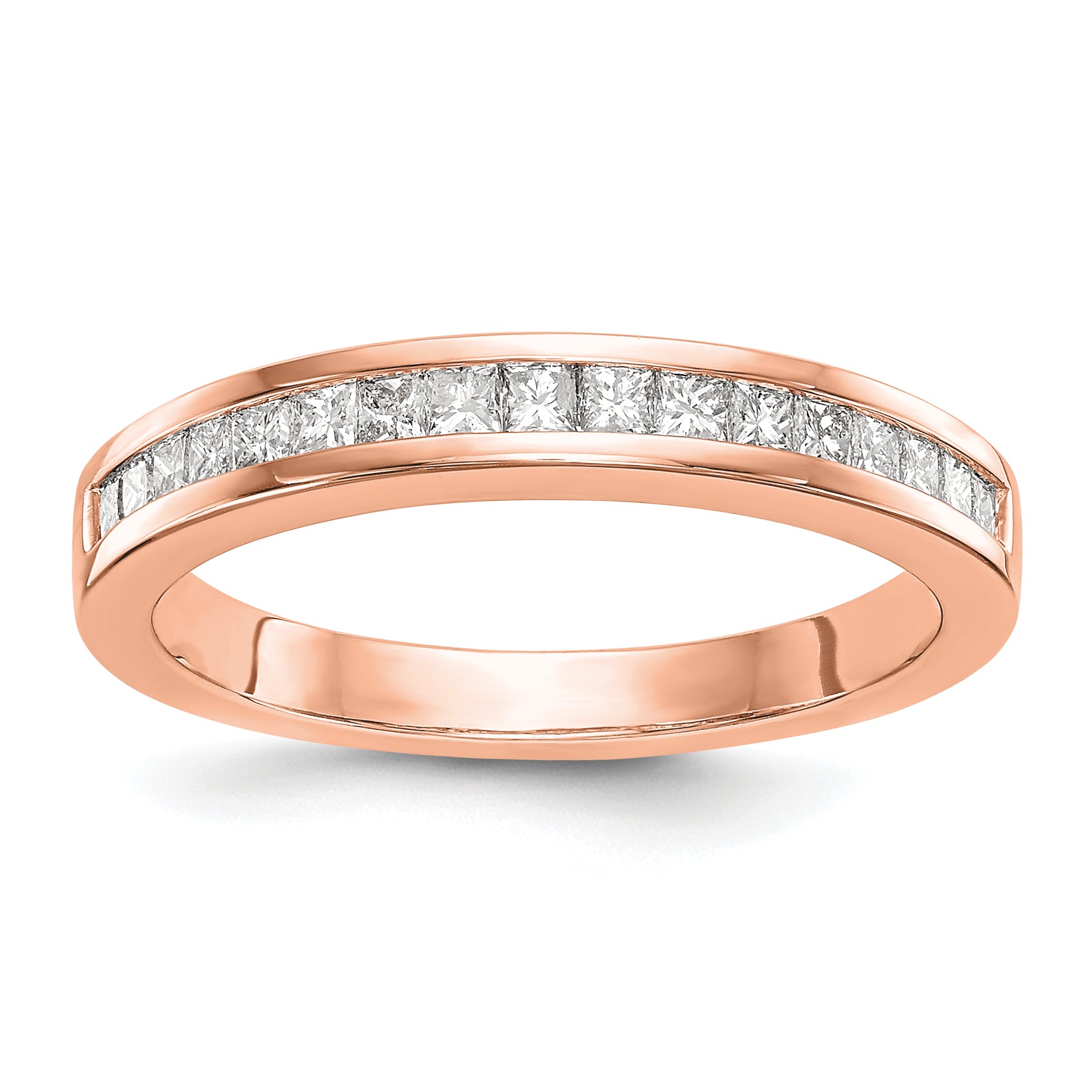 14K Rose Gold Diamond Wedding Band