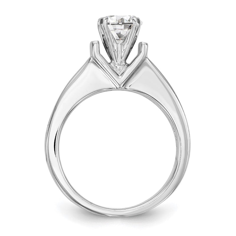14K White Gold True Origin 1/2 Carat Lab Grown Diamond Vs D E F Semi Mount Peg Set Engagement Ring