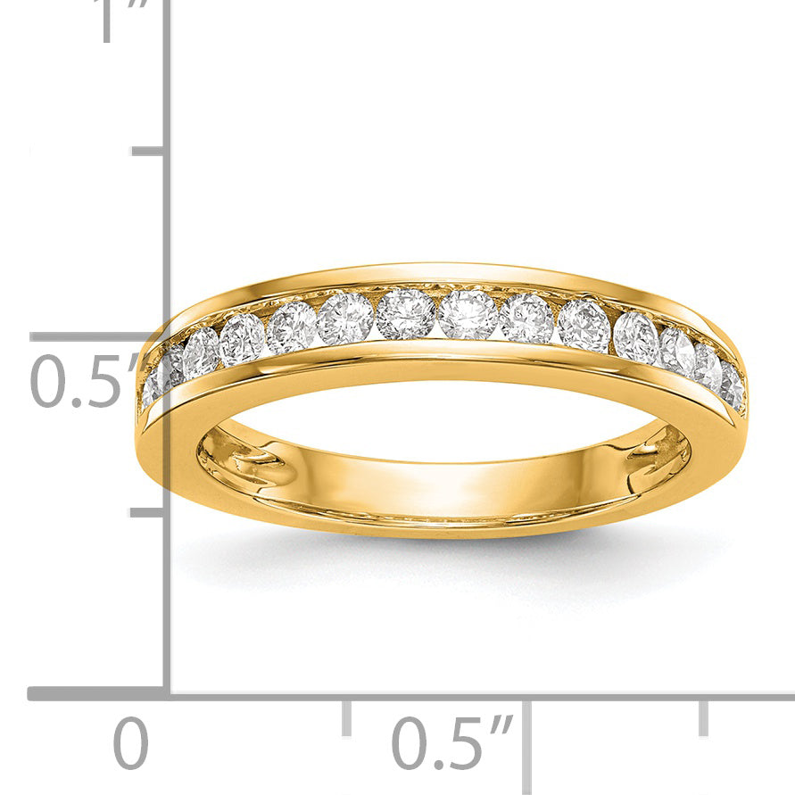 14K Yellow Gold Diamond Wedding Band