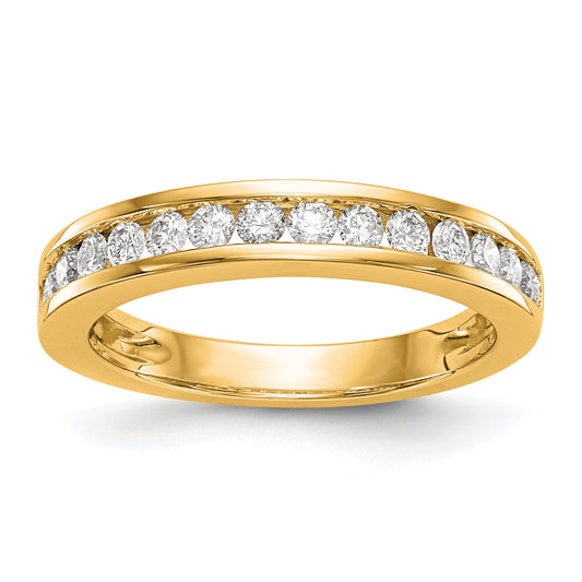 14K Yellow Gold Diamond Wedding Band