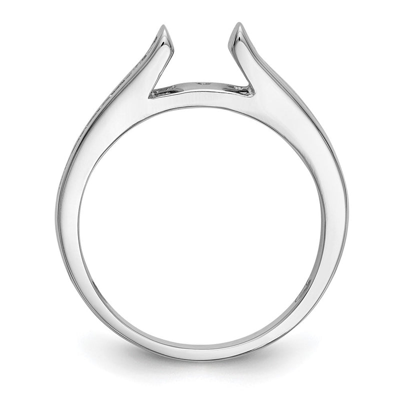 14k White Gold 3/8 Ct. Lab Grown Diamond VS/SI+ G+ 1 Ct. Center Round Shared Prong Engagement Ring