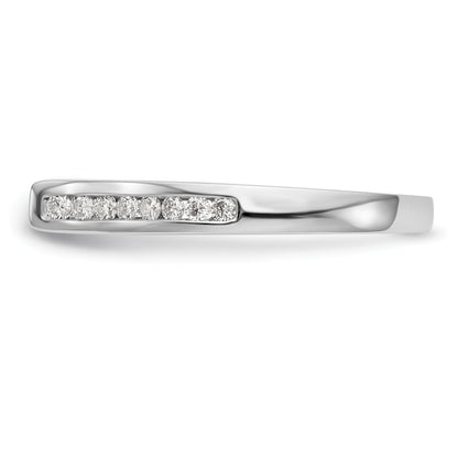 14K White Gold Peg Set 1/4 Carat Channel Diamond Semi Mount Engagement Ring