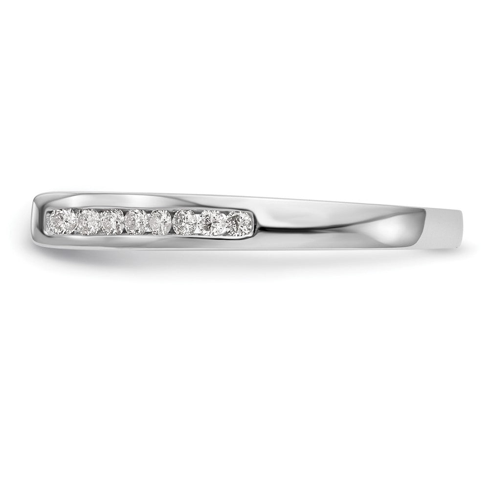 14K White Gold Peg Set 1/4 Carat Channel Diamond Semi Mount Engagement Ring