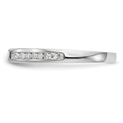 14K White Gold Peg Set 1/4 Carat Channel Diamond Semi Mount Engagement Ring