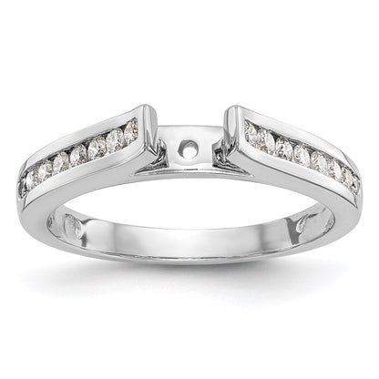 14K White Gold Peg Set 1/4 Carat Channel Diamond Semi Mount Engagement Ring