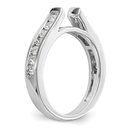 14k White Gold 1/2 Ct. Lab Grown Diamond VS/SI+ G+ Peg Set Engagement Ring