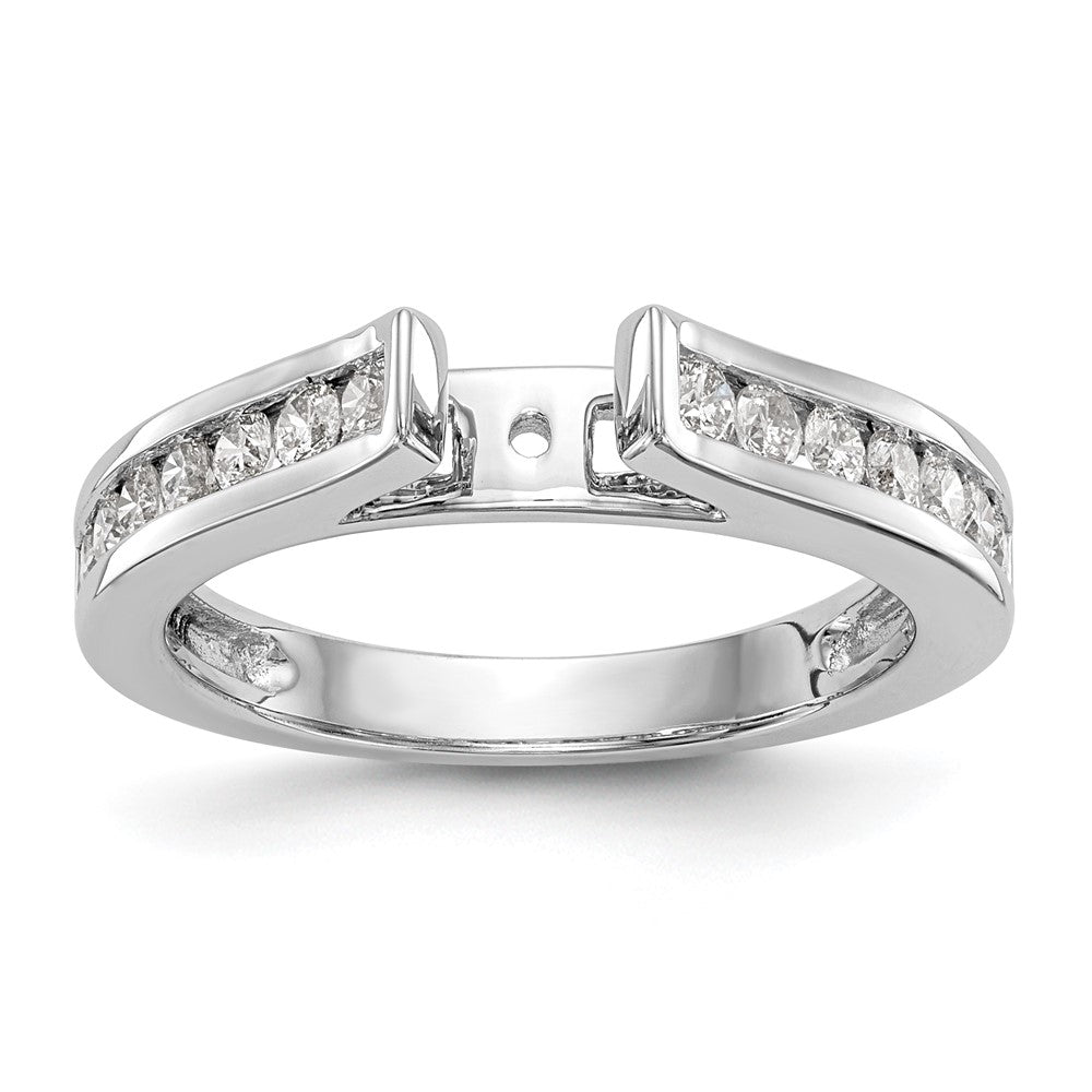 14k White Gold 1/2 Ct. Lab Grown Diamond VS/SI+ G+ Peg Set Engagement Ring