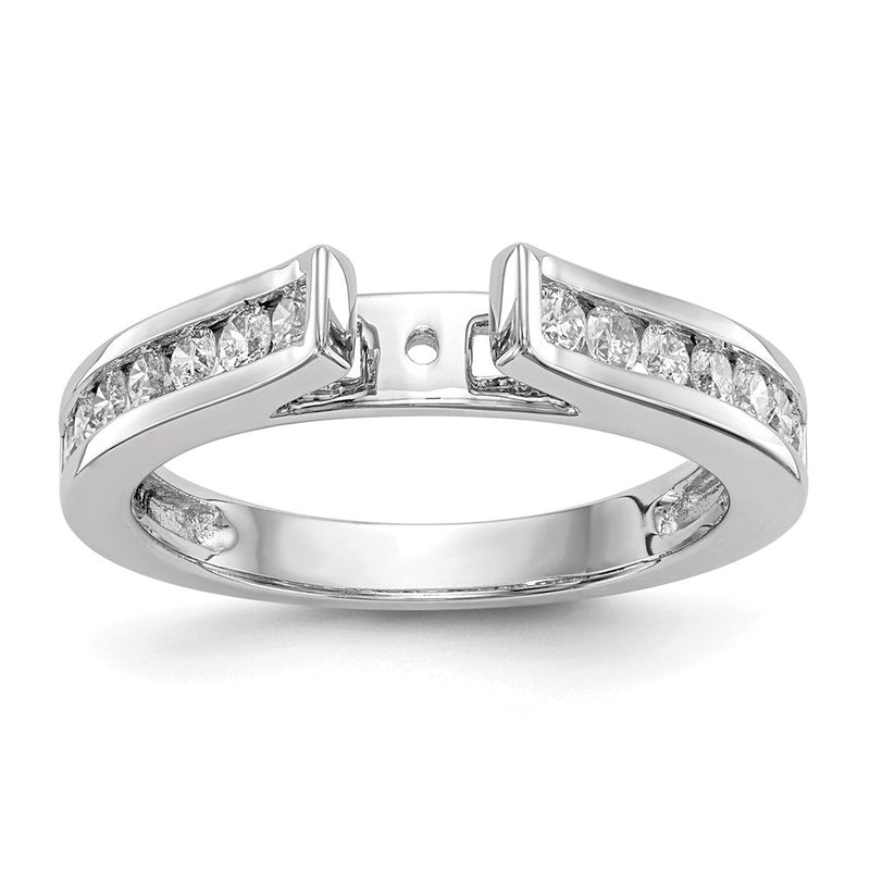 14k White Gold 1/2 Ct. Lab Grown Diamond VS/SI+ G+ Peg Set Engagement Ring