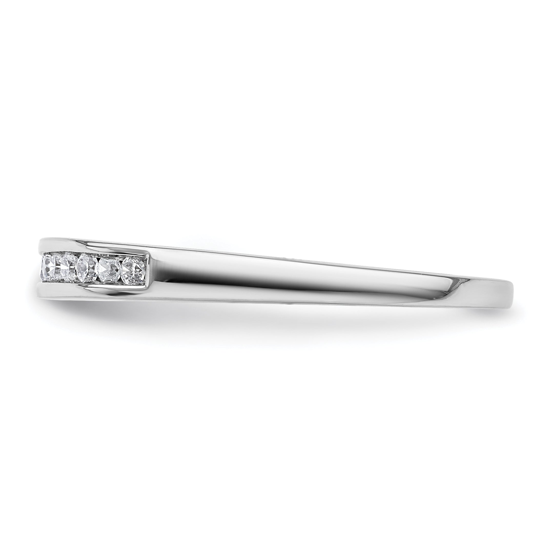14k White Gold 1/8 Ct. Lab Grown Diamond VS/SI+ G+ Wedding Band Ring