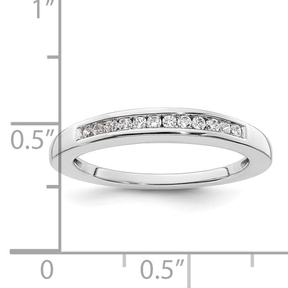 14k White Gold 1/8 Ct. Lab Grown Diamond VS/SI+ G+ Wedding Band Ring