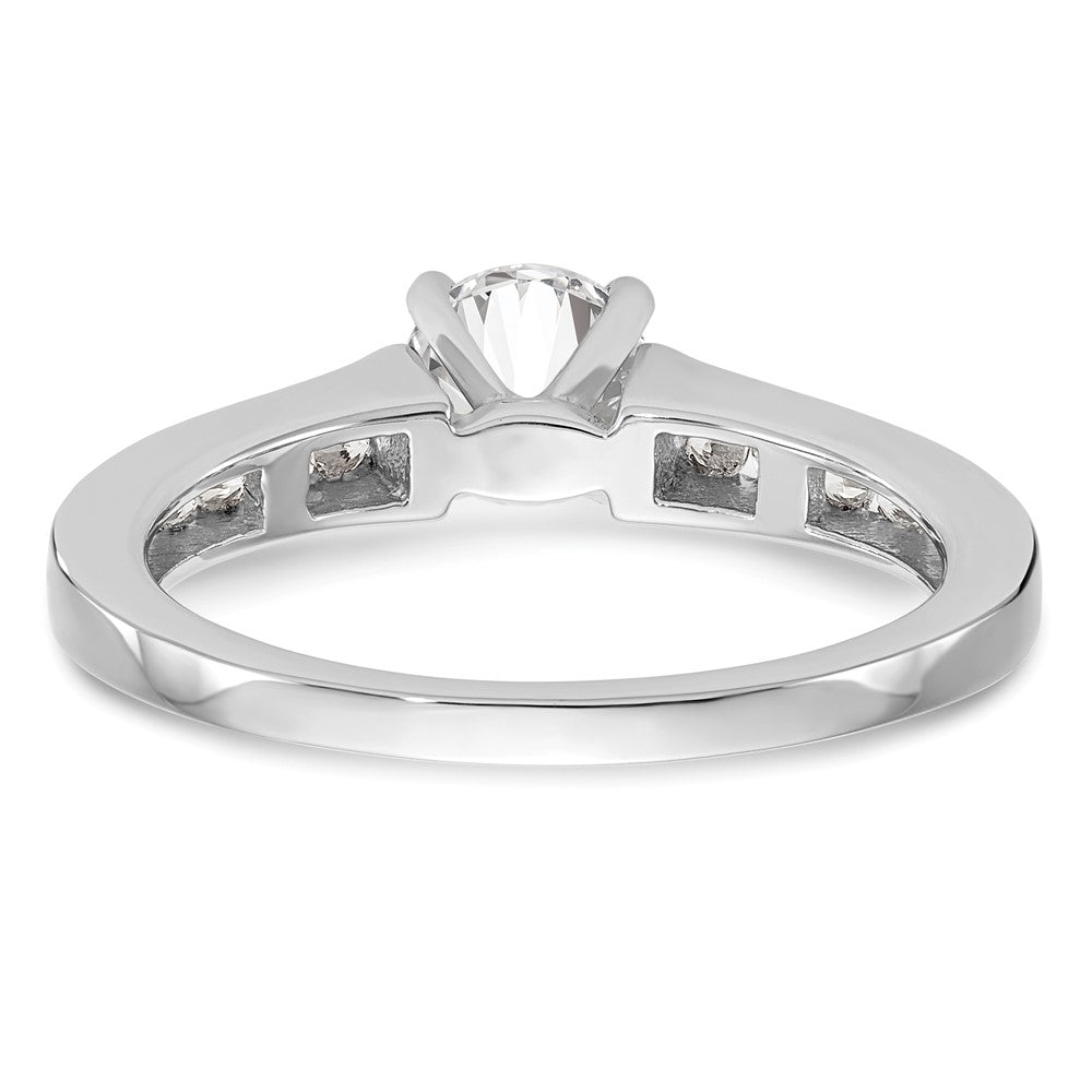 14k White Gold 1/4 Ct. Lab Grown Diamond VS/SI+ G+ Semi Mount Peg Set Engagement Ring