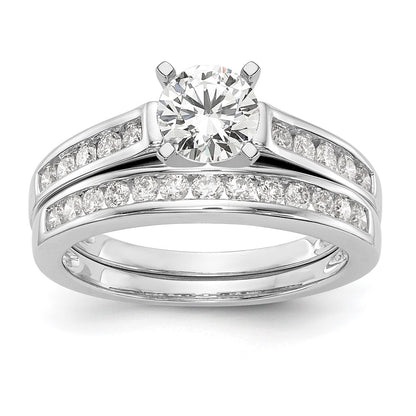 14k White Gold 1/4 Ct. Lab Grown Diamond VS/SI+ G+ Semi Mount Peg Set Engagement Ring