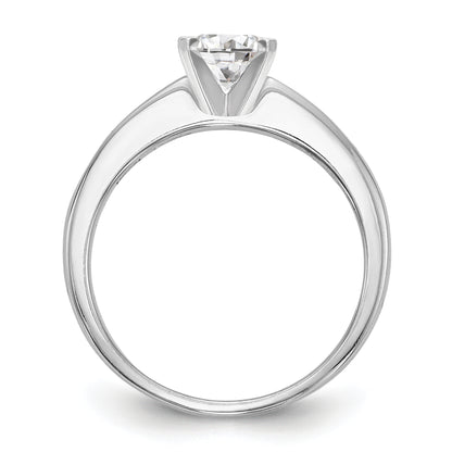 14K White Gold Peg Set 3/8 Carat Channel Princess Diamond Semi Mount Engagement Ring