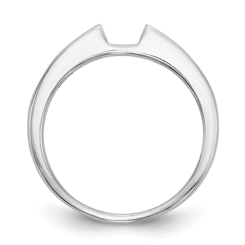 14K White Gold Peg Set 3/8 Carat Channel Princess Diamond Semi Mount Engagement Ring