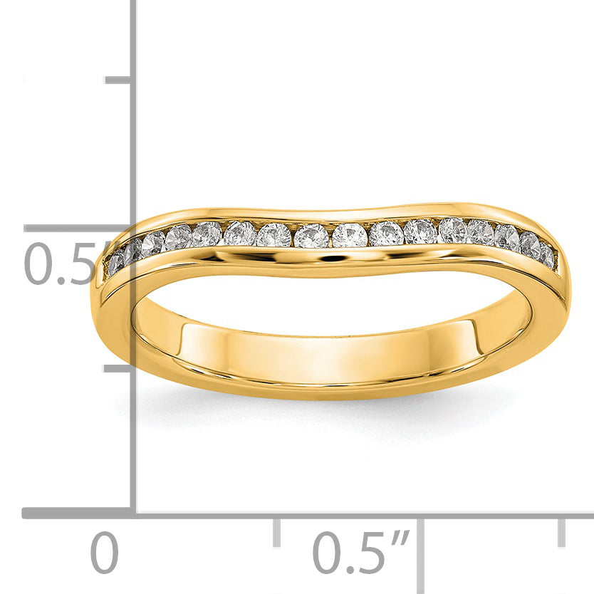 14K Yellow Gold Diamond Wedding Band