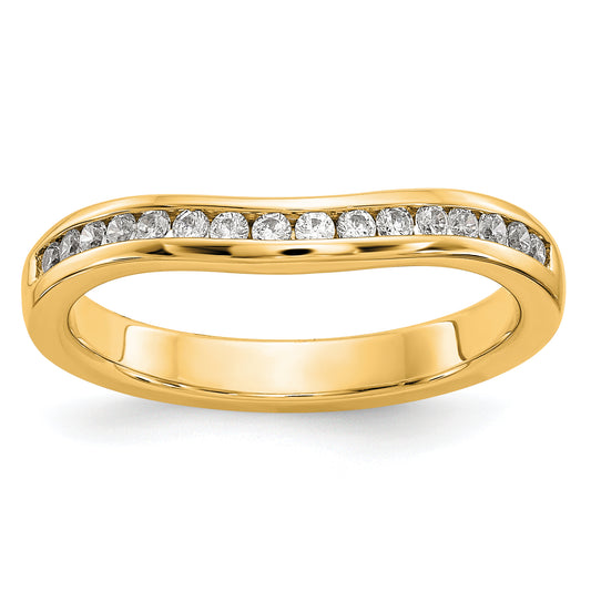 14K Yellow Gold Diamond Wedding Band