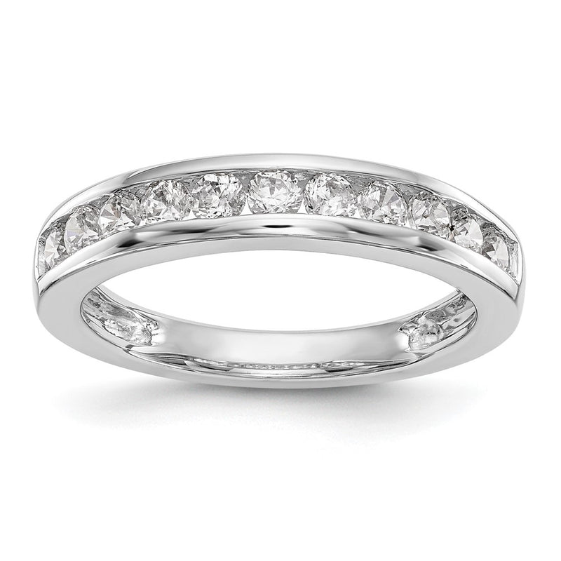 14k White Gold 3/4 Ct. Lab Grown Diamond VS/SI+ G+ Wedding Band Ring