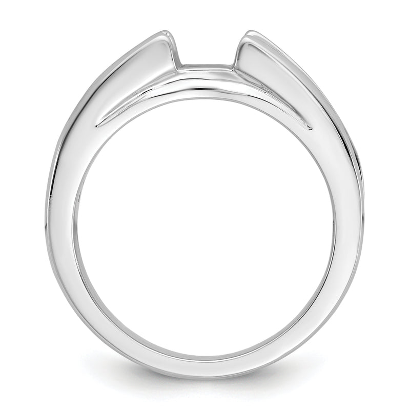 14K White Gold Peg Set 1 Carat Channel Princess Diamond Semi Mount Engagement Ring