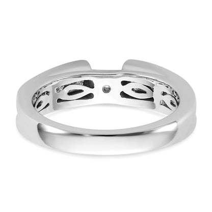 14K White Gold Peg Set 1 Carat Channel Princess Diamond Semi Mount Engagement Ring