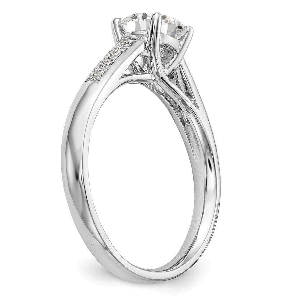 14K White Gold Simulated Diamond Engagement Ring