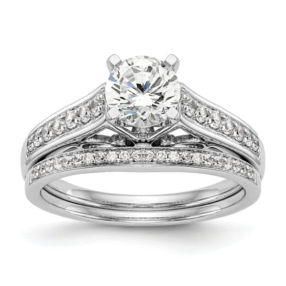 14k White Gold 1/5 Ct. Lab Grown Diamond VS/SI+ G+ Pet Set Engagement Ring