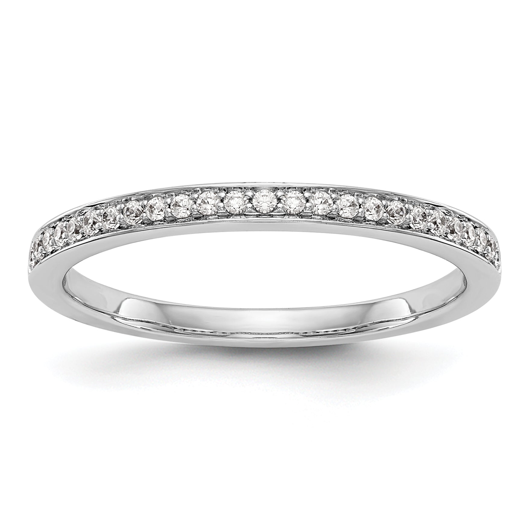 14k White Gold 1/8 Ct. Lab Grown Diamond VS/SI+ G+ Wedding Band Ring
