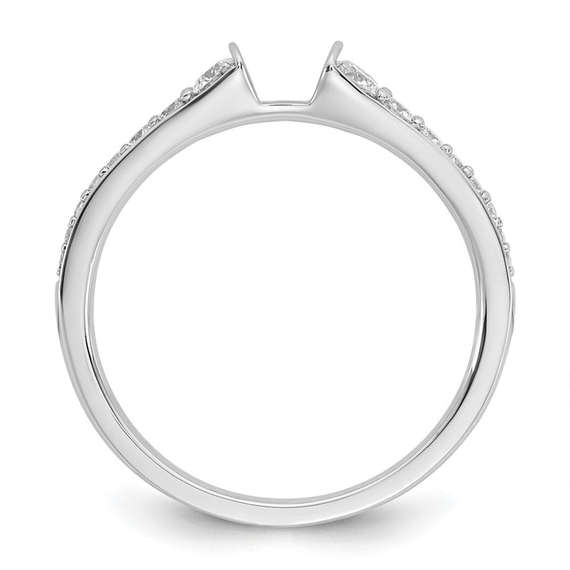 14k White Gold 1/3 Ct. Lab Grown Diamond VS/SI+ G+ Semi Mount Peg Set Engagement Ring