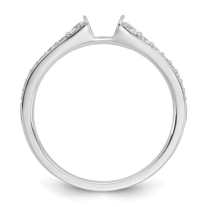 14k White Gold 1/3 Ct. Lab Grown Diamond VS/SI+ G+ Peg Set Engagement Ring