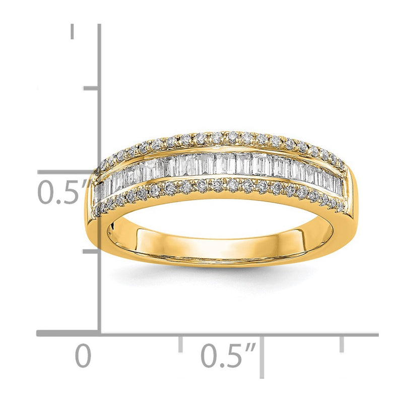 14K Yellow Gold Diamond Wedding Band Ring