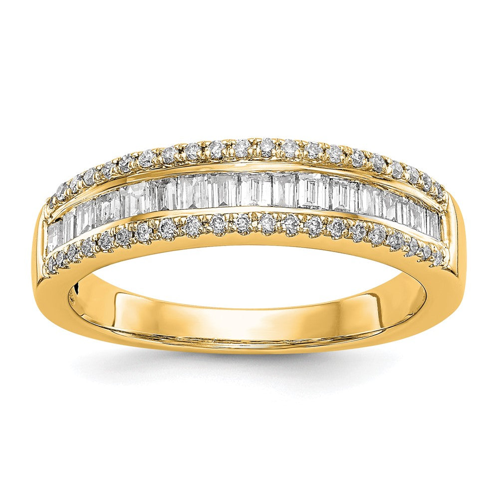 14K Yellow Gold Diamond Wedding Band Ring