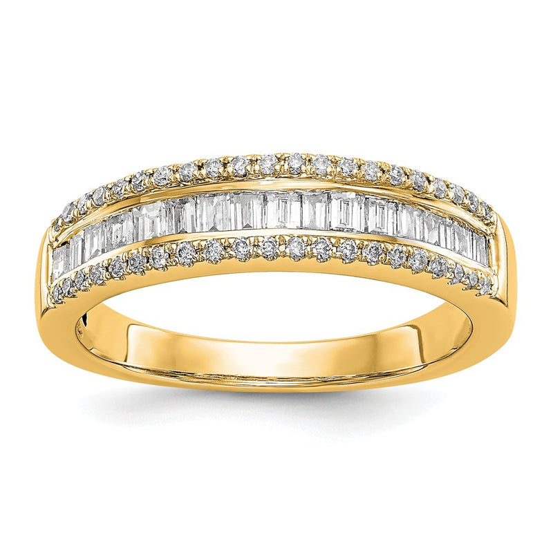 14K Yellow Gold Diamond Wedding Band Ring
