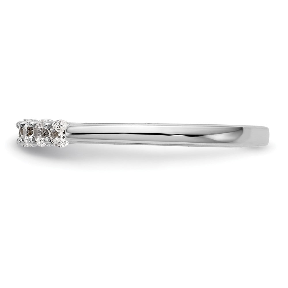 14k White Gold Real Diamond Wedding Band