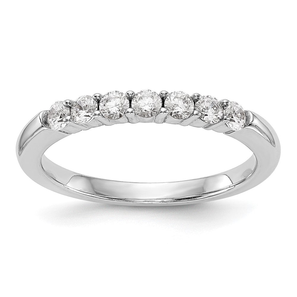 14k White Gold Real Diamond Wedding Band