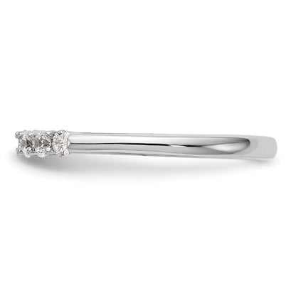 14K White Gold Lab Grown Diamond VS/SI FGH Peg Semi-mount Engagement Ring