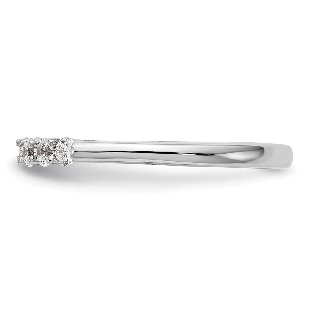 14K White Gold Peg Set 3/8 carat Diamond Semi-mount Engagement Ring