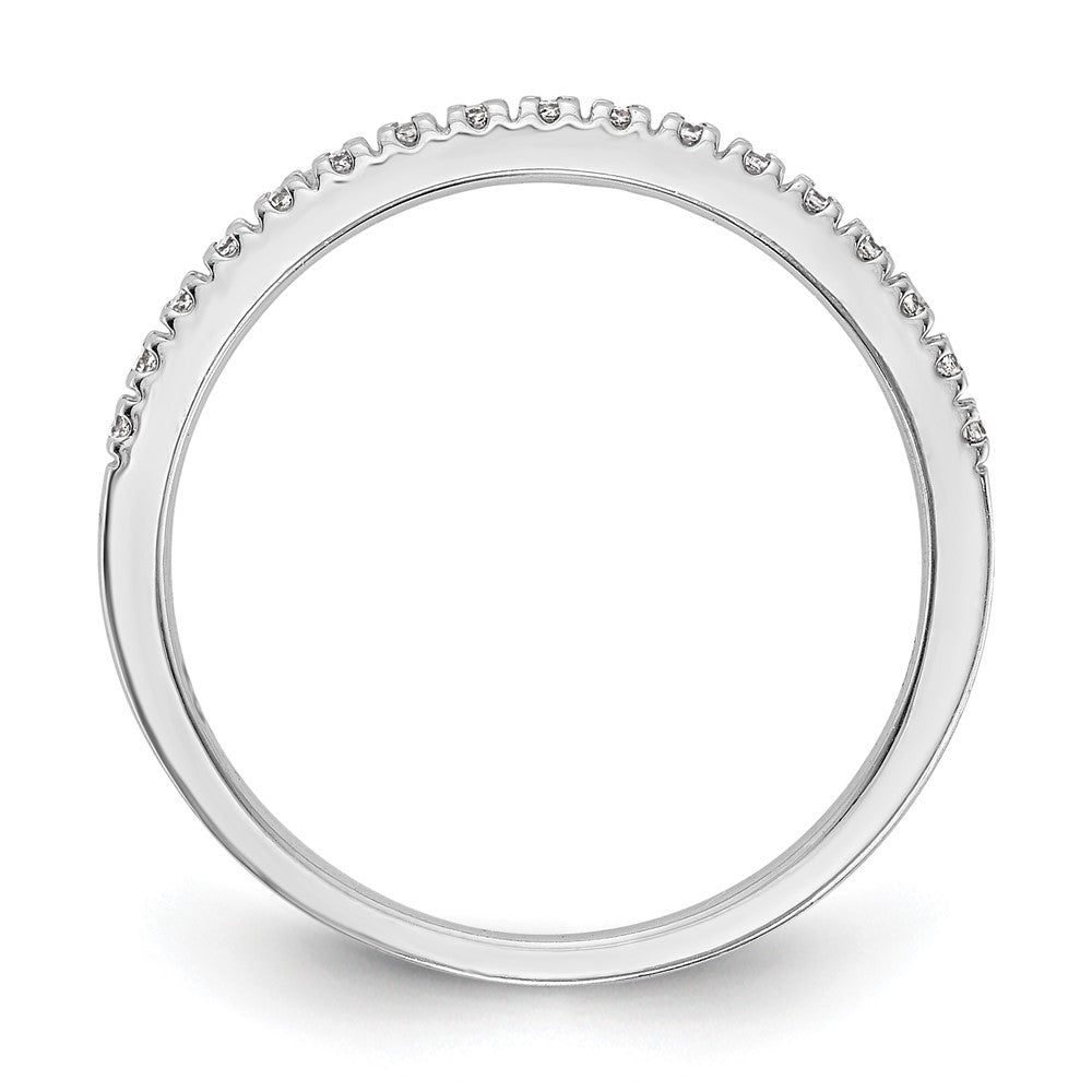14k White Gold Real Diamond Wedding Band