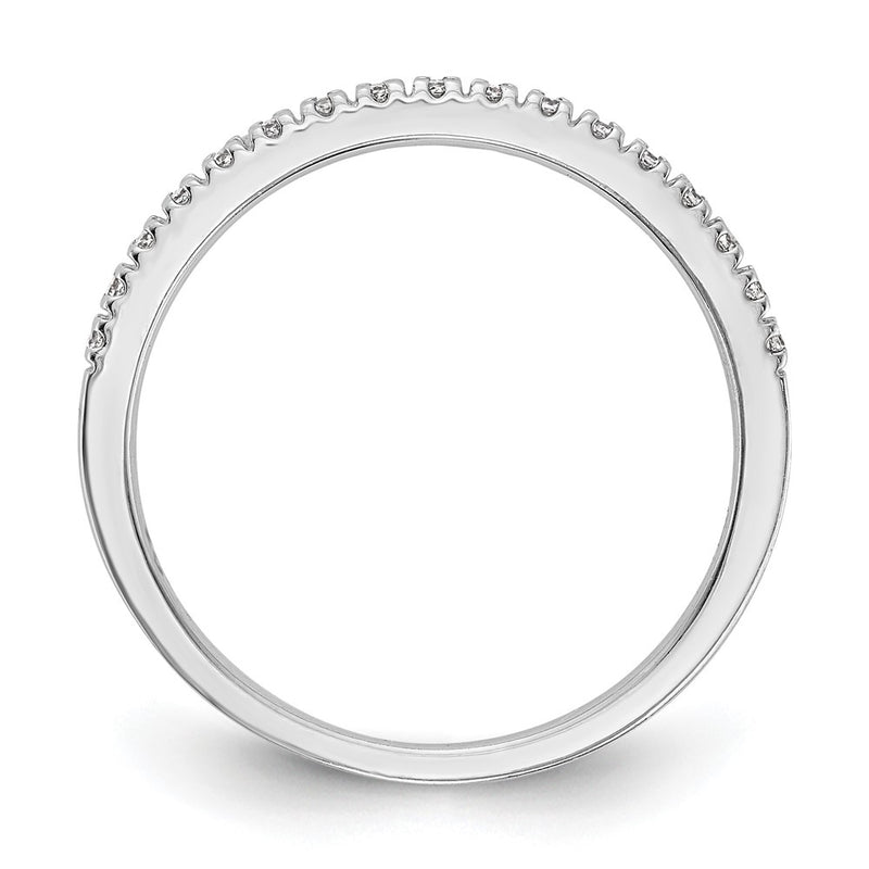 14k White Gold Real Diamond Wedding Band